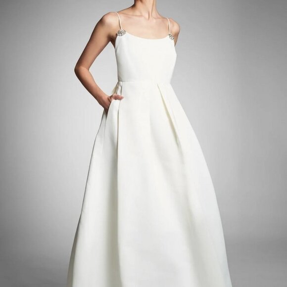 COPY - Sachin & Babi Ivory Gwen Rhinestone Detail A-Line Gown - Picture 1 of 7